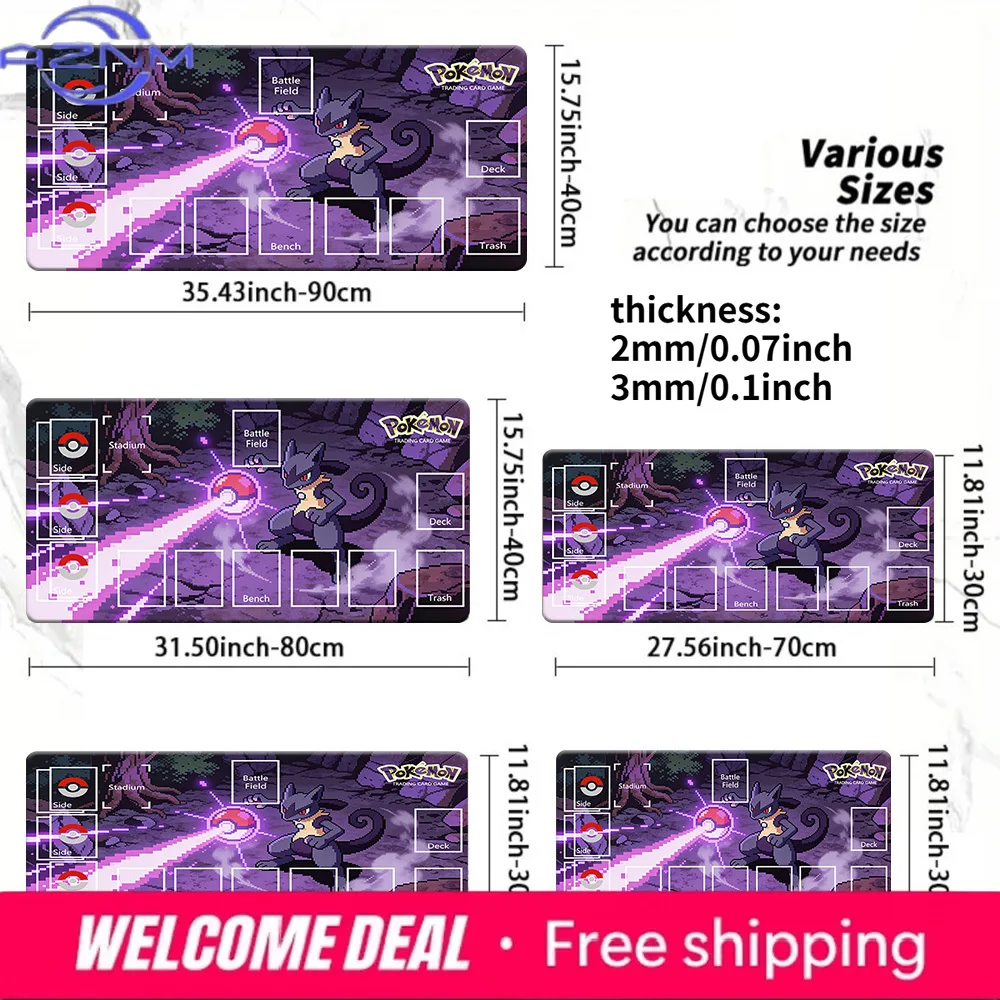 Pokemon Shadow Mewtwo Themed TCG Playmat with Zones 2mm/3mm Non-Slip Card Game Mat Multi-Size
Pokemon Shadow Mewtwo Themed TCG Playmat with Zones 2mm/3mm Non-Slip Card Game Mat Multi-Size