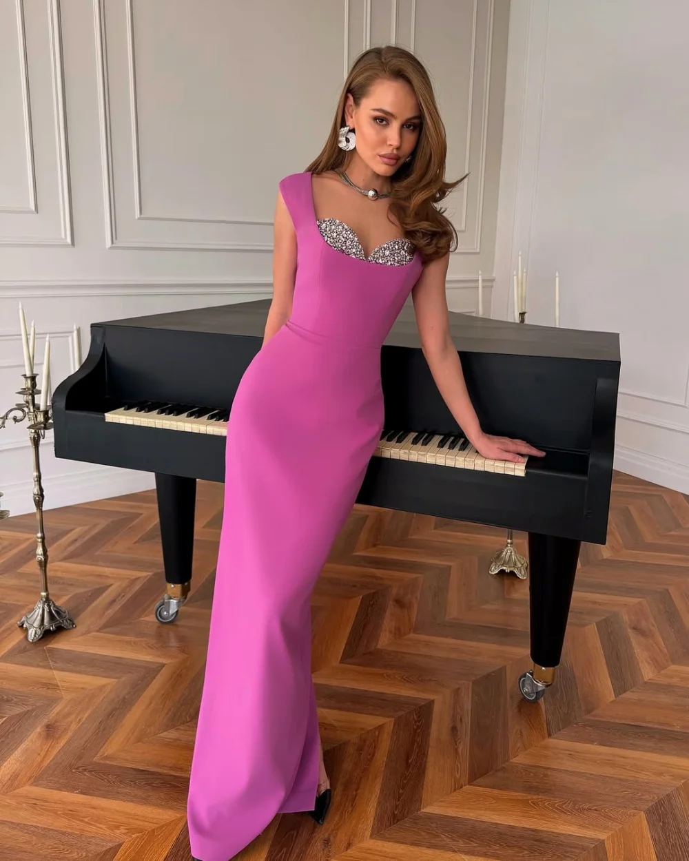 Customized Modern Style Elegant Jersey Rhinestone Beading Straight Off-the-shoulder Long Dresses Bespoke Occasion Dresses Retro
Customized Modern Style Elegant Jersey Rhinestone Beading Straight Off-the-shoulder Long Dresses Bespoke Occasion Dresses Retro