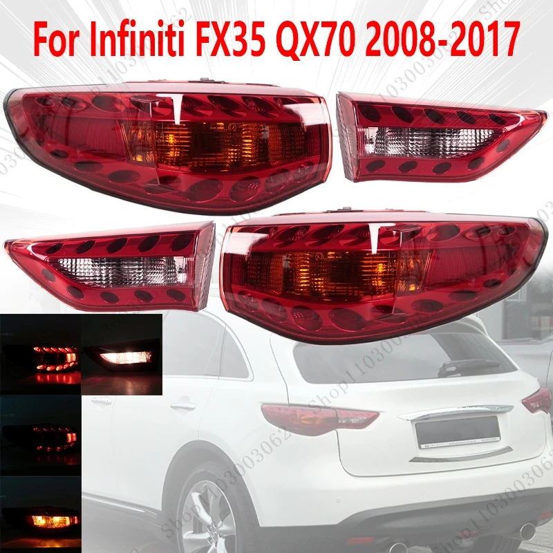 For Infiniti FX35 QX70 2008-2017 Car Rear Tail Light Assembly Turn Signal Brake Warning Light Bumper Rear Headlight 26540-1CH0A
For Infiniti FX35 QX70 2008-2017 Car Rear Tail Light Assembly Turn Signal Brake Warning Light Bumper Rear Headlight 26540-1CH0A