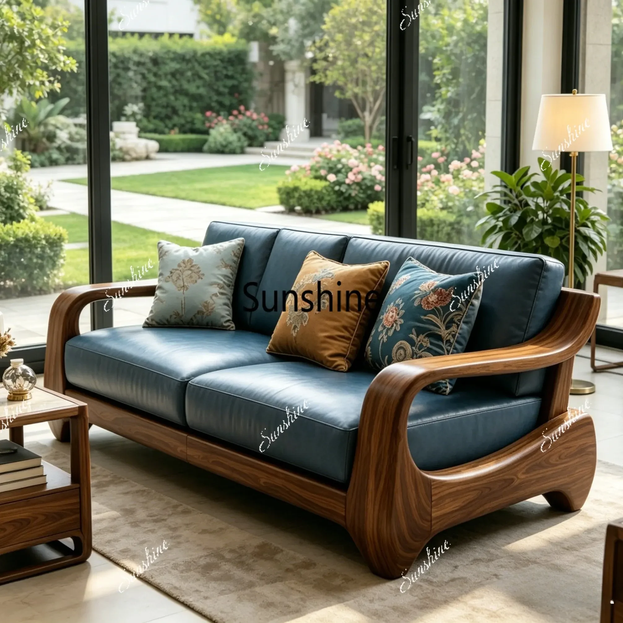 New Chinese-style small apartment solid wood Zen straight row sofa
New Chinese-style small apartment solid wood Zen straight row sofa