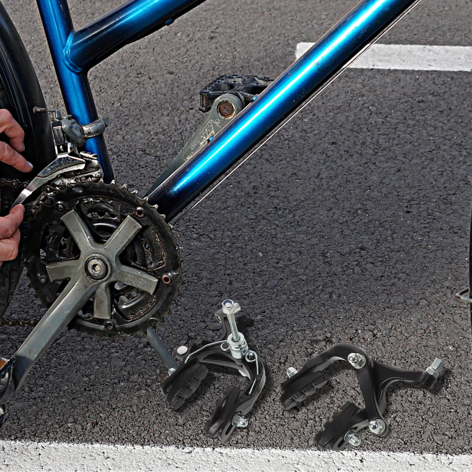 1Set Complete Bicycle Brake Set Hydraulic Front Disc Brakes Mechanical Line Pulling Calipers Aluminum Alloy Levers for Mountain
1Set Complete Bicycle Brake Set Hydraulic Front Disc Brakes Mechanical Line Pulling Calipers Aluminum Alloy Levers for Mountain