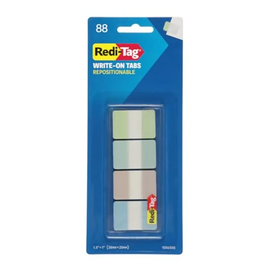 Write-On Tabs, Repositionable Tabs for Binders and Planners, Removable Pop Up Tags,,1" x 1.5", 88 Per Pack 1006508
Write-On Tabs, Repositionable Tabs for Binders and Planners, Removable Pop Up Tags,,1" x 1.5", 88 Per Pack 1006508