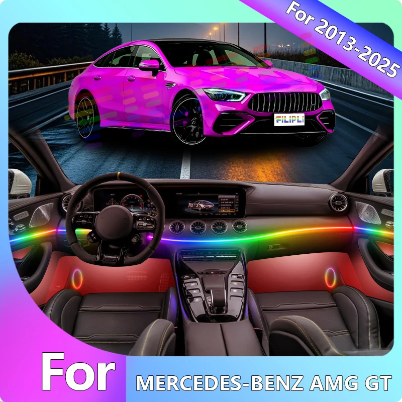 FILIPLI For The MERCEDES-BENZ AMG GT For 2016 Smart 64 RGB Color Car Ambient Self-Adhesive Light By APP Control Easy To Install
FILIPLI For The MERCEDES-BENZ AMG GT For 2016 Smart 64 RGB Color Car Ambient Self-Adhesive Light By APP Control Easy To Install