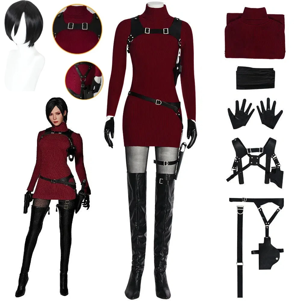 Horror Game Movie Resident Evil 4 Ada Wong Cosplay Full Set Same Style Outfit Halloween Carnival Comic Con Stage Cosplay Suit
Horror Game Movie Resident Evil 4 Ada Wong Cosplay Full Set Same Style Outfit Halloween Carnival Comic Con Stage Cosplay Suit