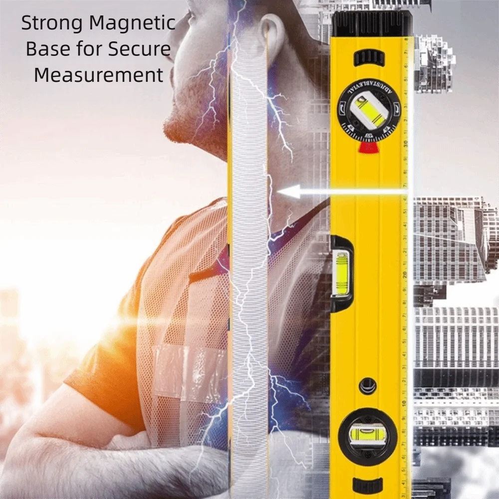 Magnetic Spirit Level Shockproof High Visibility Bubble Level Aluminum Alloy High Precision Level Ruler Construction Use
Magnetic Spirit Level Shockproof High Visibility Bubble Level Aluminum Alloy High Precision Level Ruler Construction Use