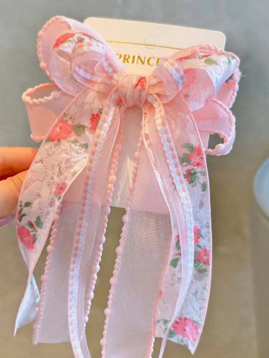 1pc Girls Fresh Sweet Mesh Printed Ribbon Bow Hair Clip
1pc Girls Fresh Sweet Mesh Printed Ribbon Bow Hair Clip