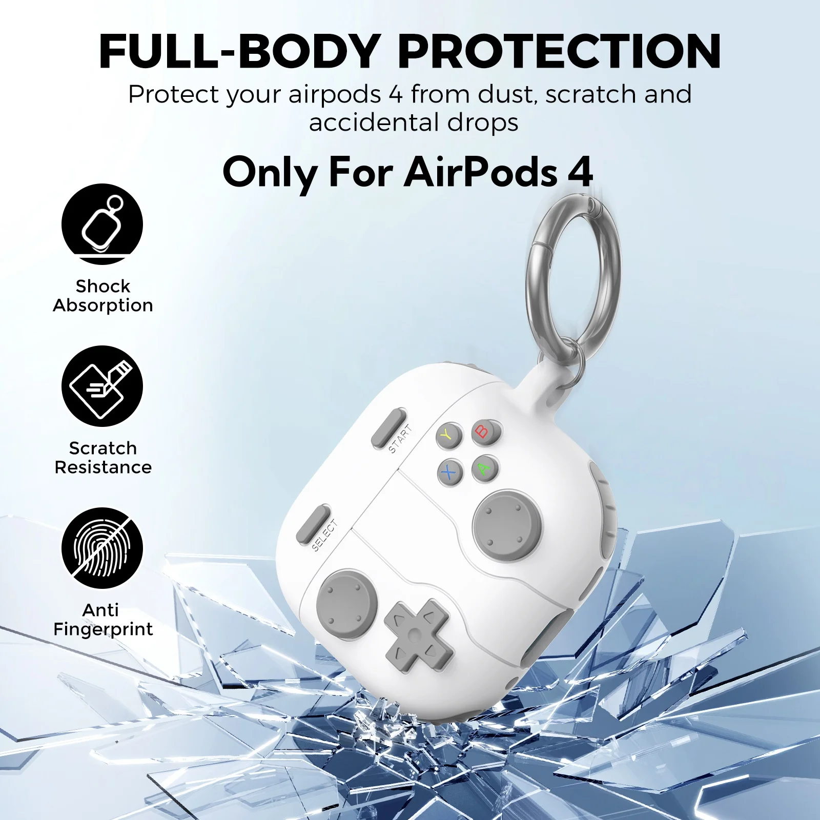 for AirPods 4 generation charging case for apple airpod 4 Silicone Case Cover 3D Game Controller with Keychain
for AirPods 4 generation charging case for apple airpod 4 Silicone Case Cover 3D Game Controller with Keychain