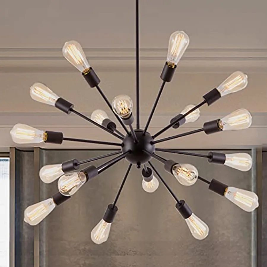Sputnik Chandeliers Modern 18-Light Farmhouse Pendant Light Mid Century Starburst Lighting Vintage Industrial Ceiling Hanging f
Sputnik Chandeliers Modern 18-Light Farmhouse Pendant Light Mid Century Starburst Lighting Vintage Industrial Ceiling Hanging f