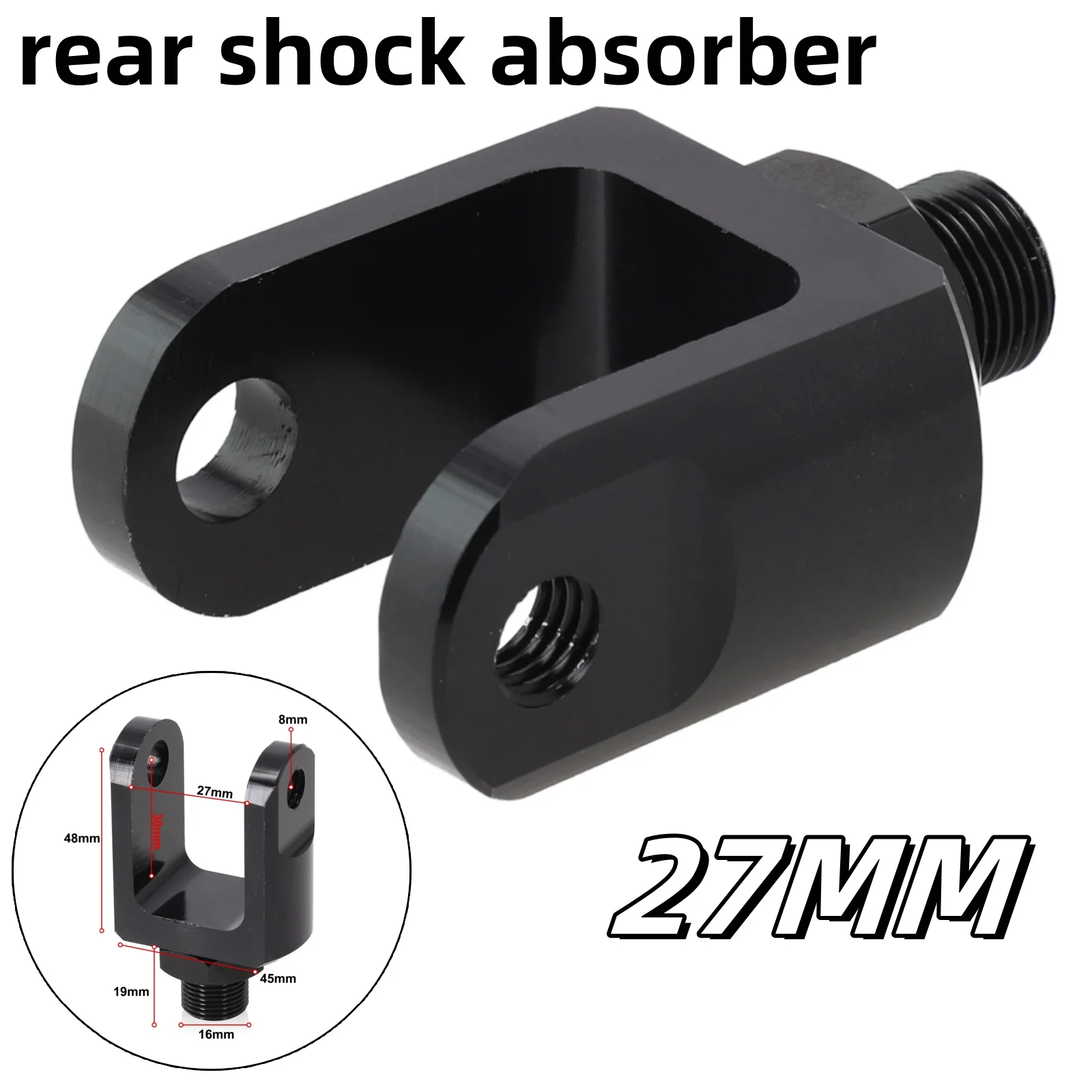 Motorcycle Shock absorber adapter rear shock absorber Motorcycle Rear Shock Widened Lower Fork Head Round End Adapter 27MM
Motorcycle Shock absorber adapter rear shock absorber Motorcycle Rear Shock Widened Lower Fork Head Round End Adapter 27MM