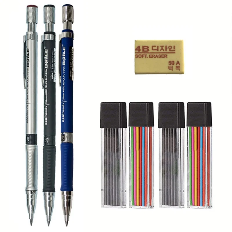 2.0mm Mechanical Pencil Black/Color Lead Refill Sketching Pencil Art Sketch Painting Writing Tool For School Office Stationery
2.0mm Mechanical Pencil Black/Color Lead Refill Sketching Pencil Art Sketch Painting Writing Tool For School Office Stationery