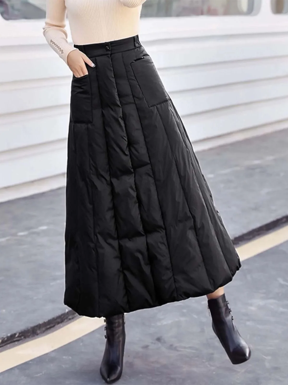 High Waisted Thi Aline Skirt Street Sle European And American High Waist Other Material Long A-Line Skirt for Women
High Waisted Thi Aline Skirt Street Sle European And American High Waist Other Material Long A-Line Skirt for Women