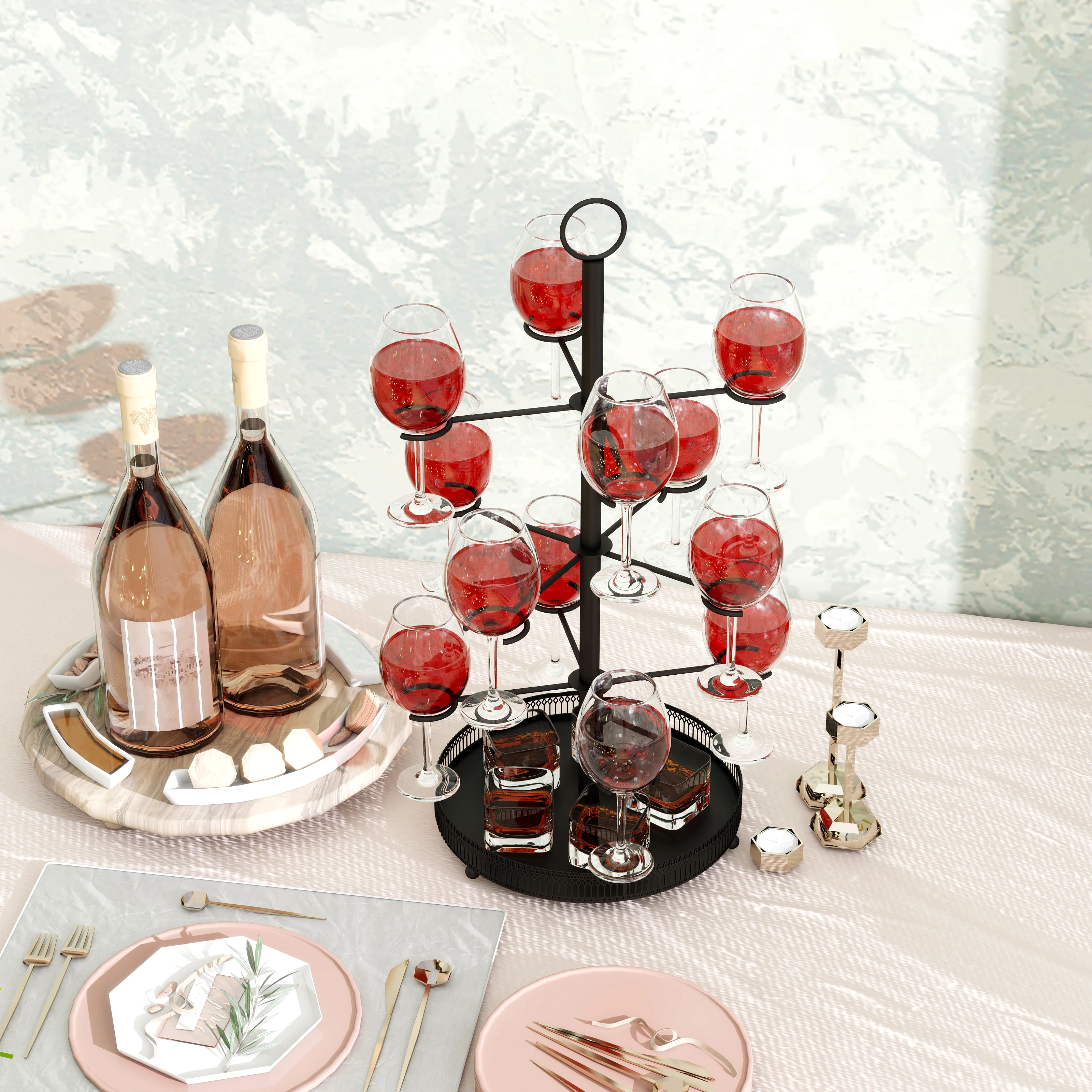 Metal Wine Glass Holder, Sturdy Space Saving Desktop Stand Bar Organizer for Party Wedding Christmas Decor
Metal Wine Glass Holder, Sturdy Space Saving Desktop Stand Bar Organizer for Party Wedding Christmas Decor