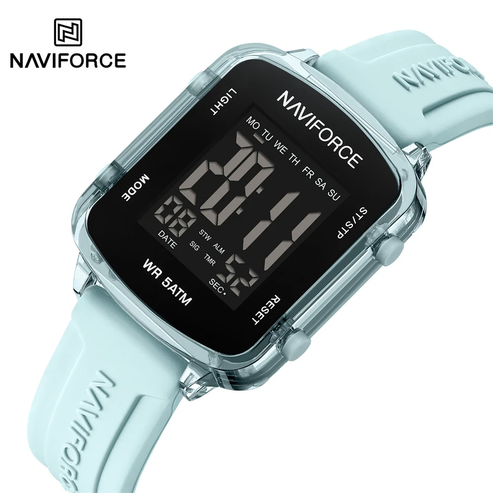 Naviforce 7120 Waterproof LCD Digital Silicone Bracelet Female Women Wristwatches Luminous Alarm Electronic Clock Watches 2025
Naviforce 7120 Waterproof LCD Digital Silicone Bracelet Female Women Wristwatches Luminous Alarm Electronic Clock Watches 2025