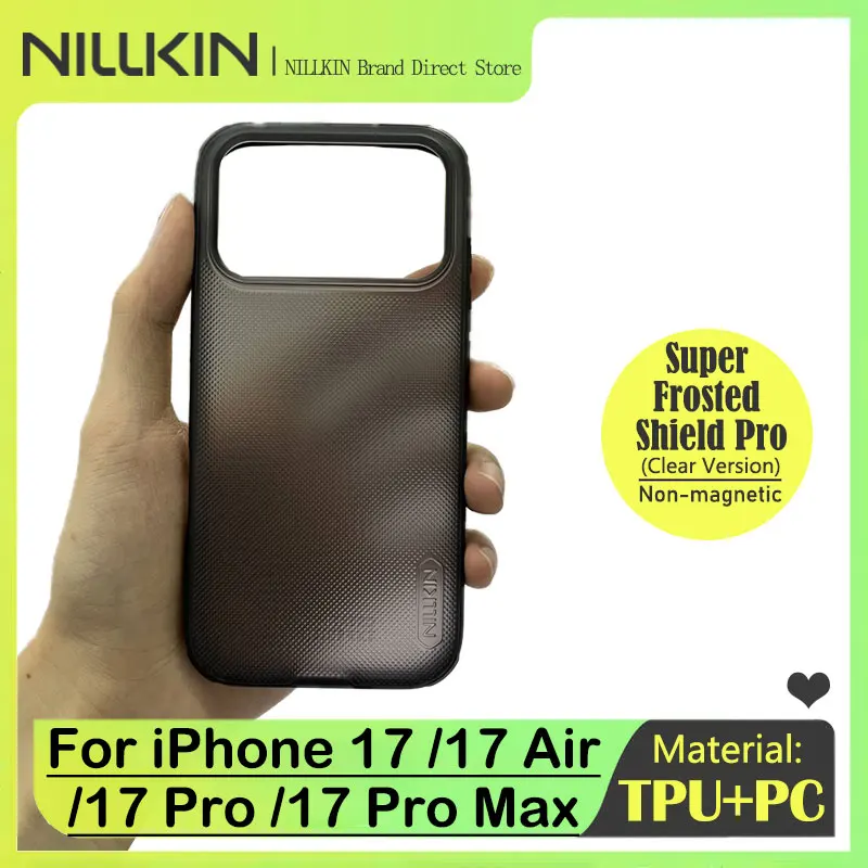 Чехол NILLKIN для iPhone 17/17 Pro/17 Pro Max/17 Air, противоударный двойной ТПУ + ПК, противоскользящее матовое покрытие, 4-угольная защита бампера 
Чехол NILLKIN для iPhone 17/17 Pro/17 Pro Max/17 Air, противоударный двойной ТПУ + ПК, противоскользящее матовое покрытие, 4-угольная защита бампера