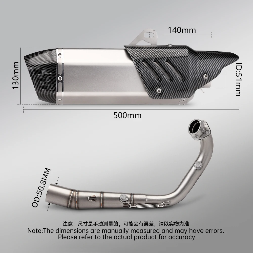 Suitable for Zontes, ZONTES 368G exhaust front manifold connection pipe connection 51mm escape exhaust system
Suitable for Zontes, ZONTES 368G exhaust front manifold connection pipe connection 51mm escape exhaust system