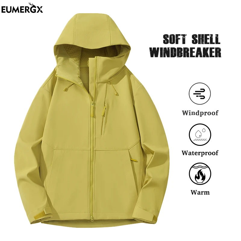 EUMERGX Men's Women's Waterproof SoftShell Jacket Inner Fleece Warm Windbreaker Unisex Hiking Climbing Trekking Outdoor Raincoat
EUMERGX Men's Women's Waterproof SoftShell Jacket Inner Fleece Warm Windbreaker Unisex Hiking Climbing Trekking Outdoor Raincoat