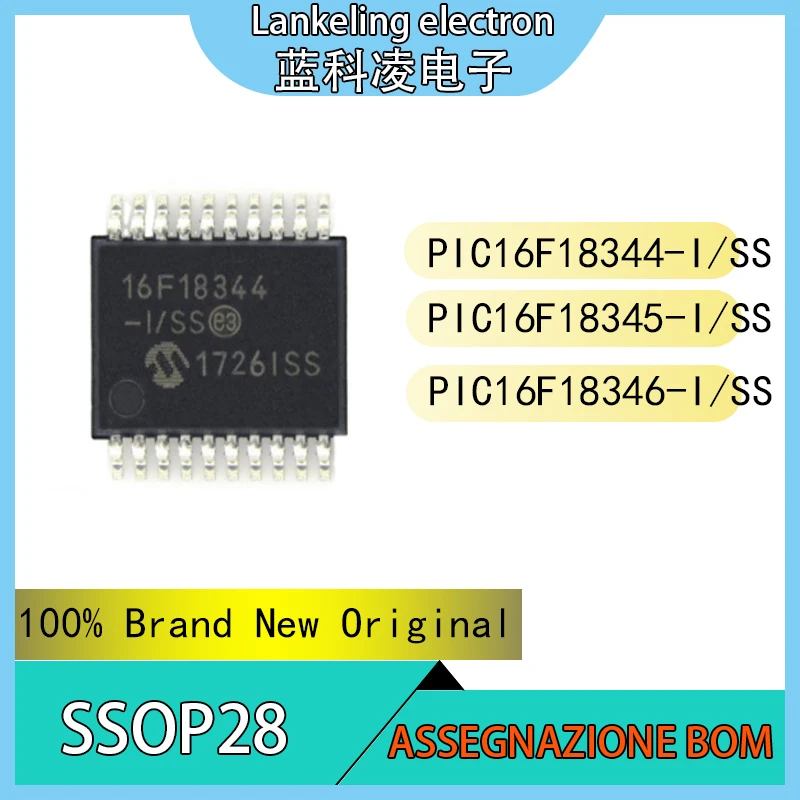 PIC16F18344-I/SS PIC16F18345-I/SS PIC16F18346-I/SS 100% Brand New Original Integrated circuit SSOP20 chip
PIC16F18344-I/SS PIC16F18345-I/SS PIC16F18346-I/SS 100% Brand New Original Integrated circuit SSOP20 chip