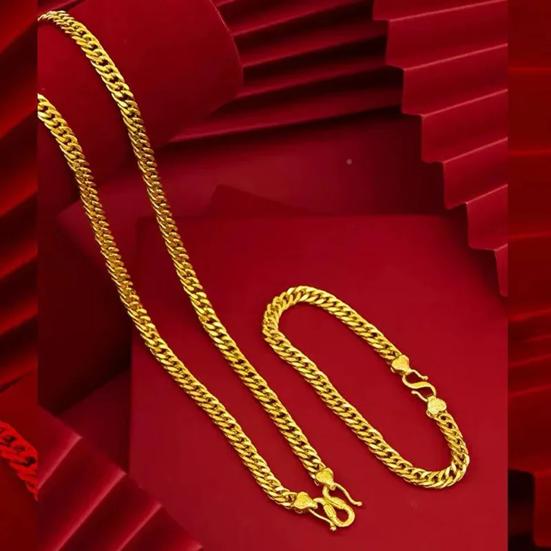 Luxury 24K 9999 Pure Gold real gold Men's and Women's Buckle Bracelet 6mm Boss Bracelet Necklace
Luxury 24K 9999 Pure Gold real gold Men's and Women's Buckle Bracelet 6mm Boss Bracelet Necklace