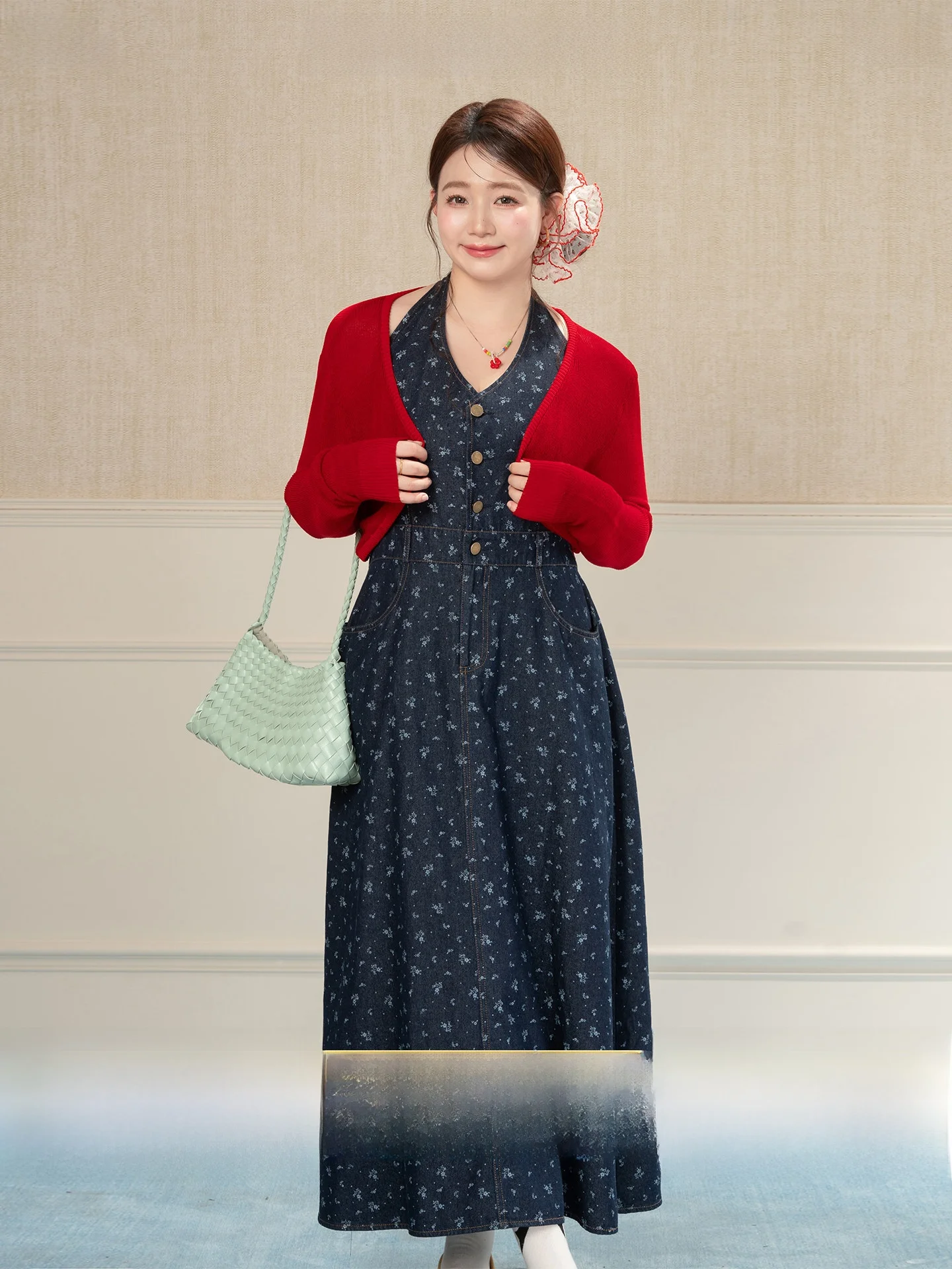Heynew plus Size Women's Clothing Cardigan Neck Hanging Dress Spring Summer Floral Step Ensemble Korean Style Slim Fit Long S...
Heynew plus Size Women's Clothing Cardigan Neck Hanging Dress Spring Summer Floral Step Ensemble Korean Style Slim Fit Long S...