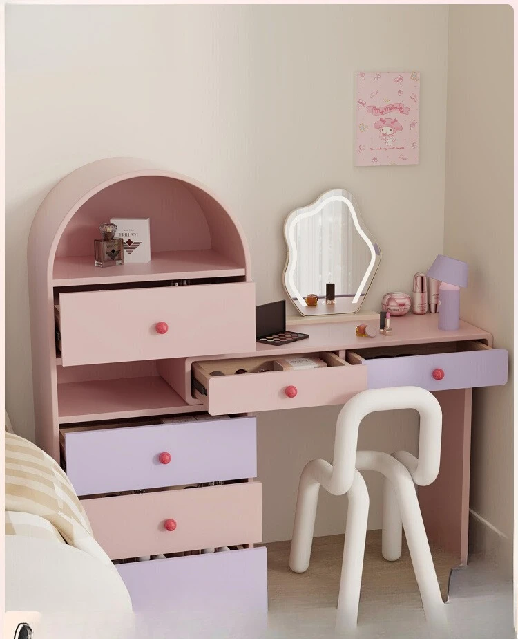 Pink desk master bedroom cute storage makeup table French dresser chest makeup integrated desk
Pink desk master bedroom cute storage makeup table French dresser chest makeup integrated desk