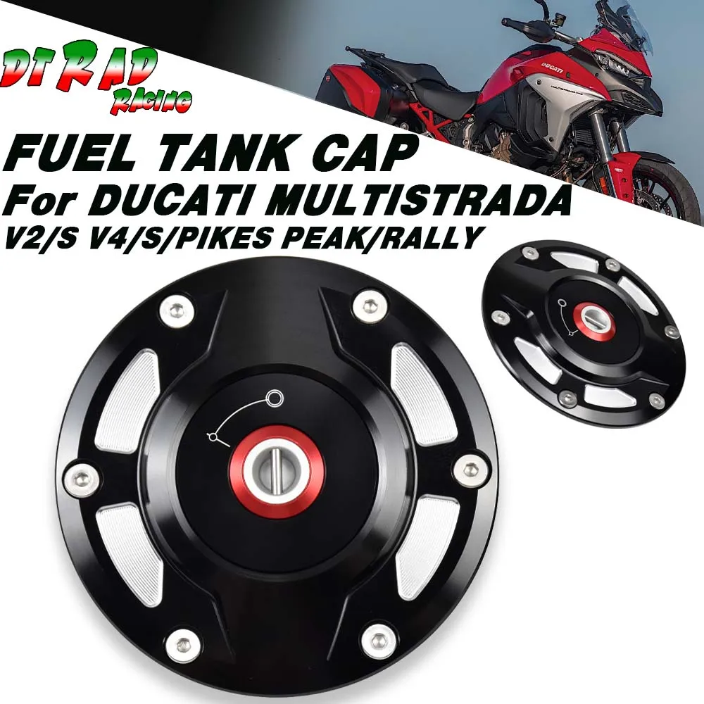 Racing CNC Fuel Tank Cap For DUCATI MULTISTRADA V2/S V4/S V4 PIKES PEAK V4 RALLY Keylock Oil Plug Anti-Theft Gasoline Tank Cover
Racing CNC Fuel Tank Cap For DUCATI MULTISTRADA V2/S V4/S V4 PIKES PEAK V4 RALLY Keylock Oil Plug Anti-Theft Gasoline Tank Cover