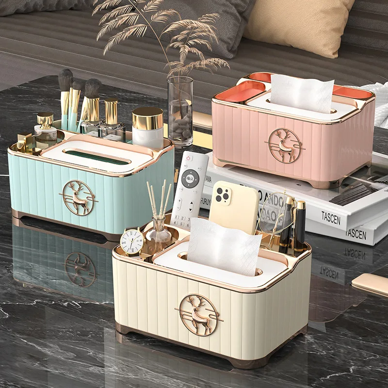 Home Desktop Tissue Box Multifunction Napkin Storage Boxes Living Room Remote Control Organizer Luxury Coffee Table Paper Holder
Home Desktop Tissue Box Multifunction Napkin Storage Boxes Living Room Remote Control Organizer Luxury Coffee Table Paper Holder