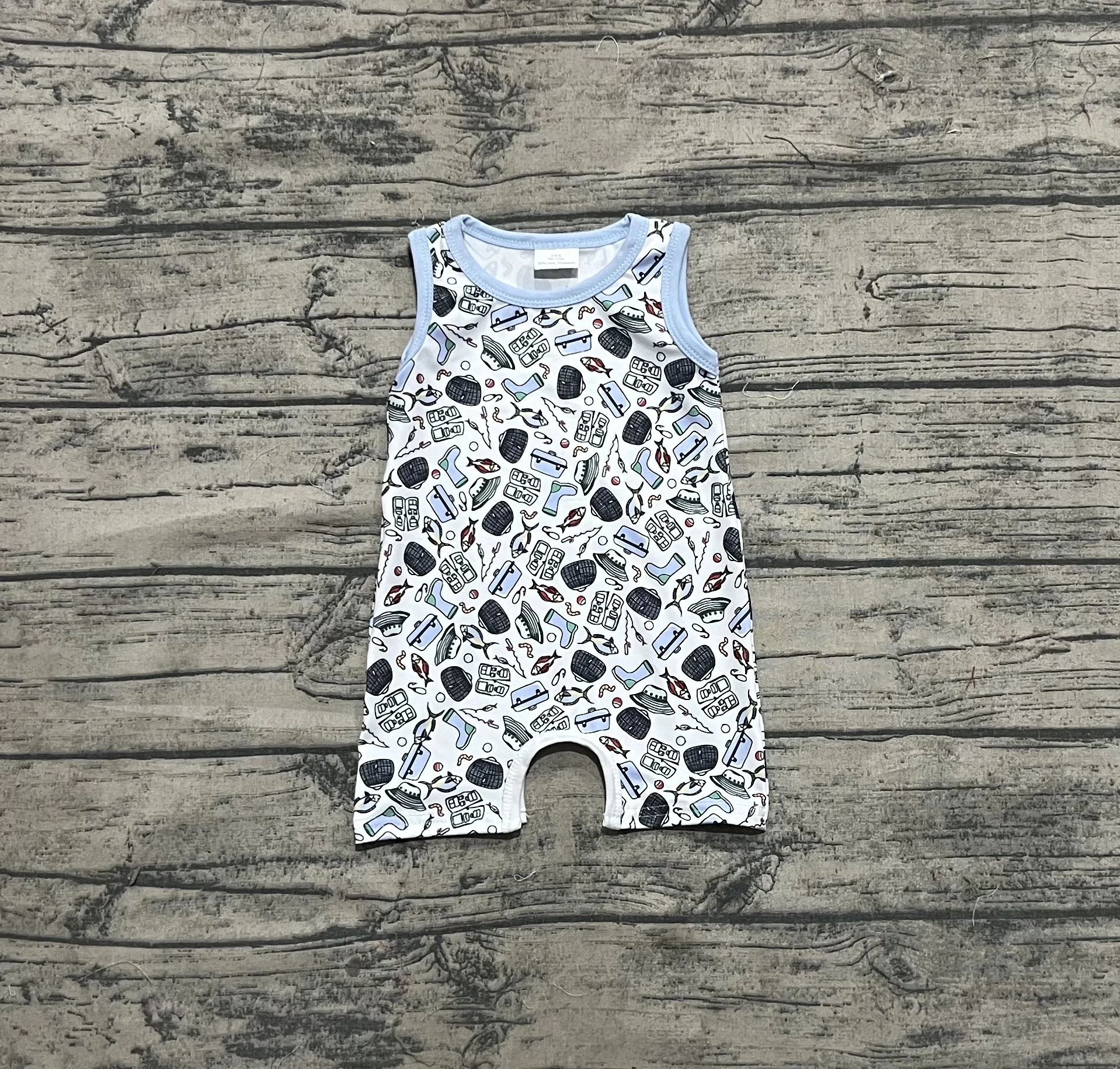 4.04 SR2900 Kids Boutique Summer Clothes Baby Boys Sleeveless Fish Print Baby Romper
4.04 SR2900 Kids Boutique Summer Clothes Baby Boys Sleeveless Fish Print Baby Romper
