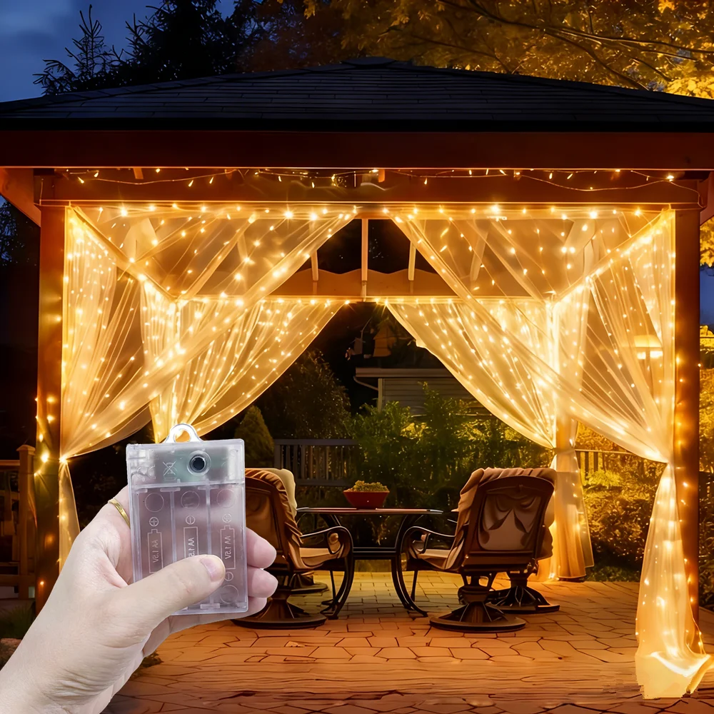 Holiday Wedding Party Christmas Lights 8 Mode LED Fairy String Curtain Lights Battery Festoon Christmas Decor for Home Room Lamp
Holiday Wedding Party Christmas Lights 8 Mode LED Fairy String Curtain Lights Battery Festoon Christmas Decor for Home Room Lamp