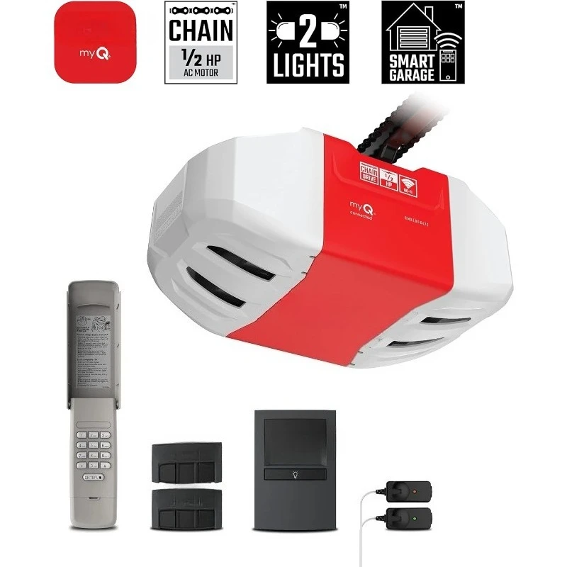 Smart Garage Door Opener - myQ Smartphone Controlled - Chain Drive, Wireless Keypad Included
Smart Garage Door Opener - myQ Smartphone Controlled - Chain Drive, Wireless Keypad Included