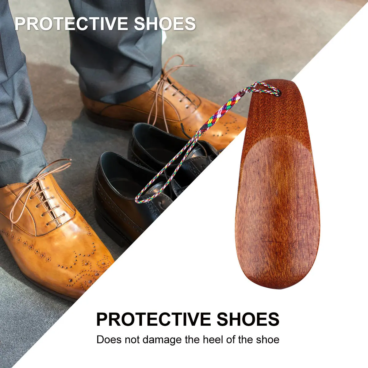 2 pcs Wooden Shoehorn Brown Small Lightweight Shoe Lifter Portable Hook Hole Tool For Easy Wear Mini Shoehorn Shoe Accessory
2 pcs Wooden Shoehorn Brown Small Lightweight Shoe Lifter Portable Hook Hole Tool For Easy Wear Mini Shoehorn Shoe Accessory