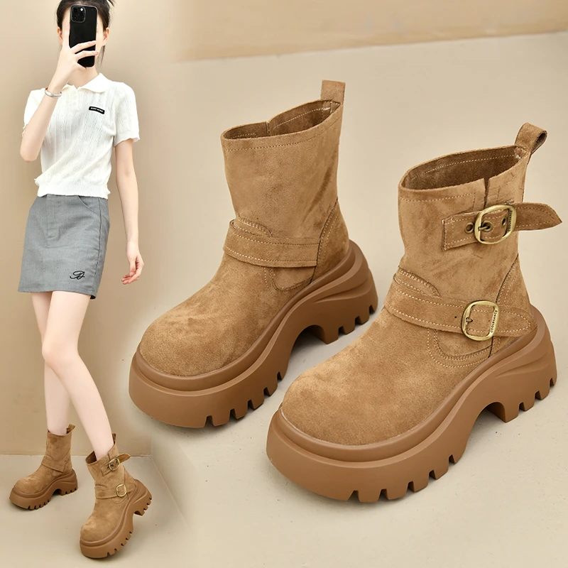 Новинка 2023 года, женские ботильоны на плоской подошве, замшевая модная обувь на платформе, модельные новые повседневные женские ботинки, дизайнерские ботинки челси
Новинка 2023 года, женские ботильоны на плоской подошве, замшевая модная обувь на платформе, модельные новые повседневные женские ботинки, дизайнерские ботинки челси