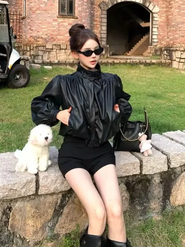Korean Style Loose Fit Short Jacket Stand Collar Fashionable Outerwear Women's Premium Feel Good Looking Spring Outerwear
Korean Style Loose Fit Short Jacket Stand Collar Fashionable Outerwear Women's Premium Feel Good Looking Spring Outerwear