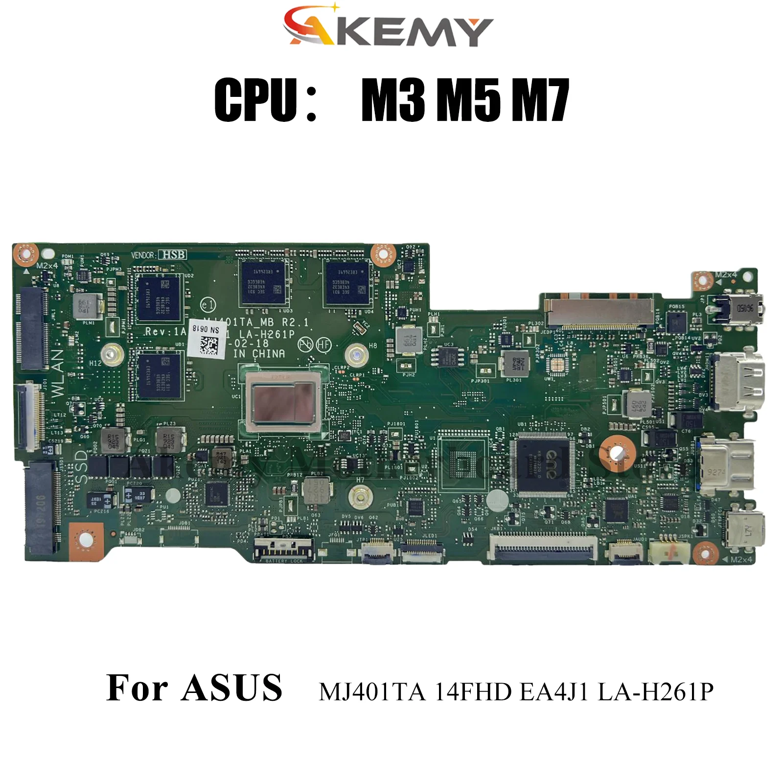 MJ401TA Laptop Motherboard For ASUS VivoBook MJ401T LA-H261P EA4J1 MJ401TA 14FHD Mainboard With M3 M5 M7 CPU 100% tests OK stk
MJ401TA Laptop Motherboard For ASUS VivoBook MJ401T LA-H261P EA4J1 MJ401TA 14FHD Mainboard With M3 M5 M7 CPU 100% tests OK stk