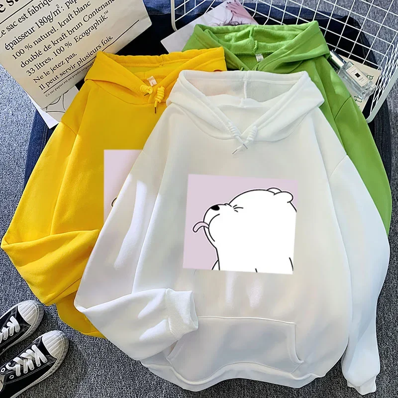 Little White Bear Women Sweatshirts Simple Loose Casual Fleece Hoodies Spring Autumn Cartoon Printed Pullovers with Big Pocket
Little White Bear Women Sweatshirts Simple Loose Casual Fleece Hoodies Spring Autumn Cartoon Printed Pullovers with Big Pocket