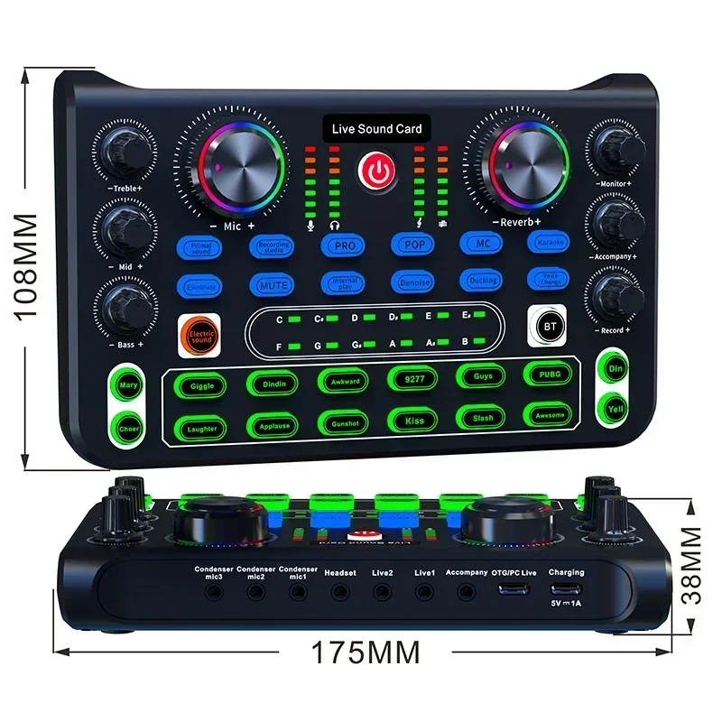 HD X60 Sound Card English Version Professional Sound Cards Audio Mixer For Karaoke Broadcast KTV Singing Live Sound Mixer
HD X60 Sound Card English Version Professional Sound Cards Audio Mixer For Karaoke Broadcast KTV Singing Live Sound Mixer