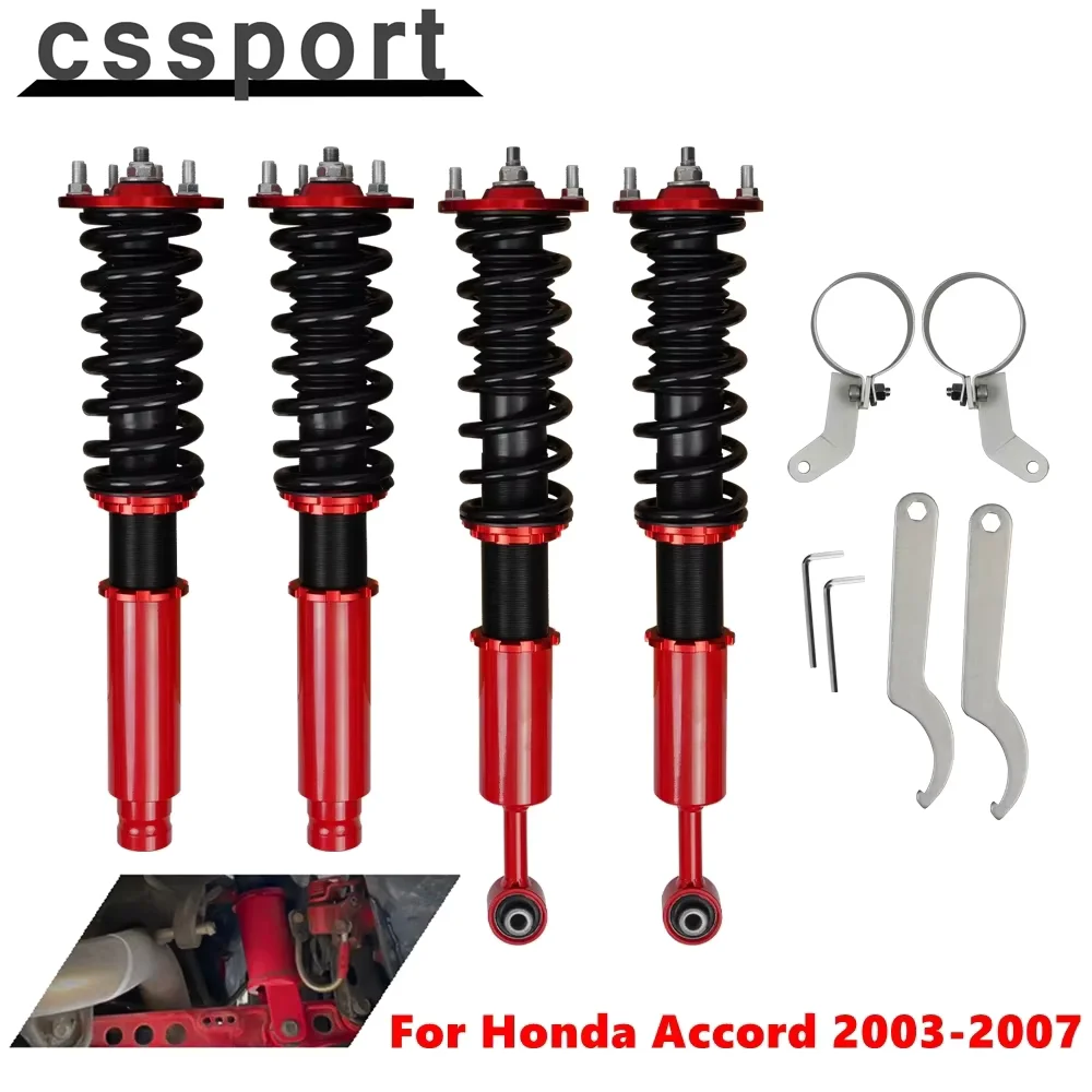 Coilovers Spring Shock Absorber Struts for Honda Accord 2003-2007 for Acura TSX 2004-2008 Adjustable Height Suspension Kit
Coilovers Spring Shock Absorber Struts for Honda Accord 2003-2007 for Acura TSX 2004-2008 Adjustable Height Suspension Kit