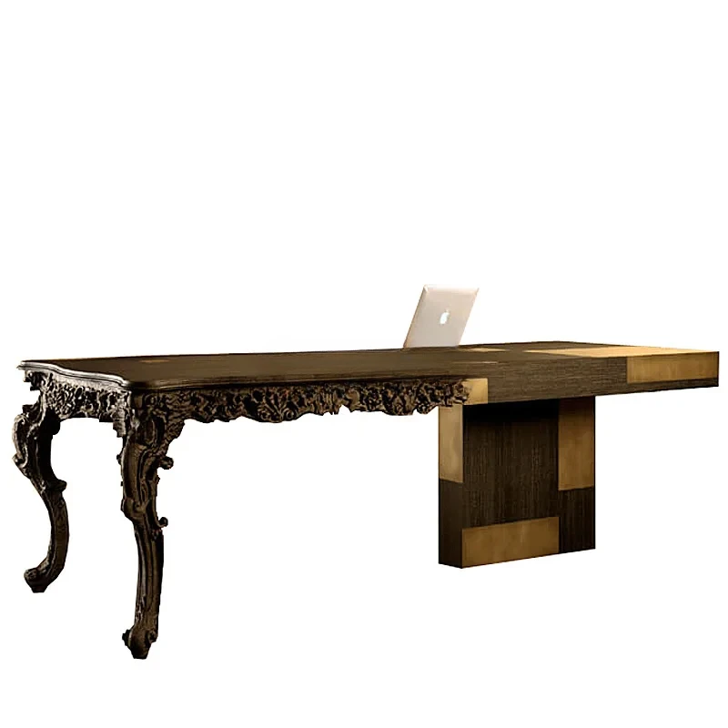 Personalized fashion creative desk family, American solid wood computer desk, ash wood antique style
Personalized fashion creative desk family, American solid wood computer desk, ash wood antique style