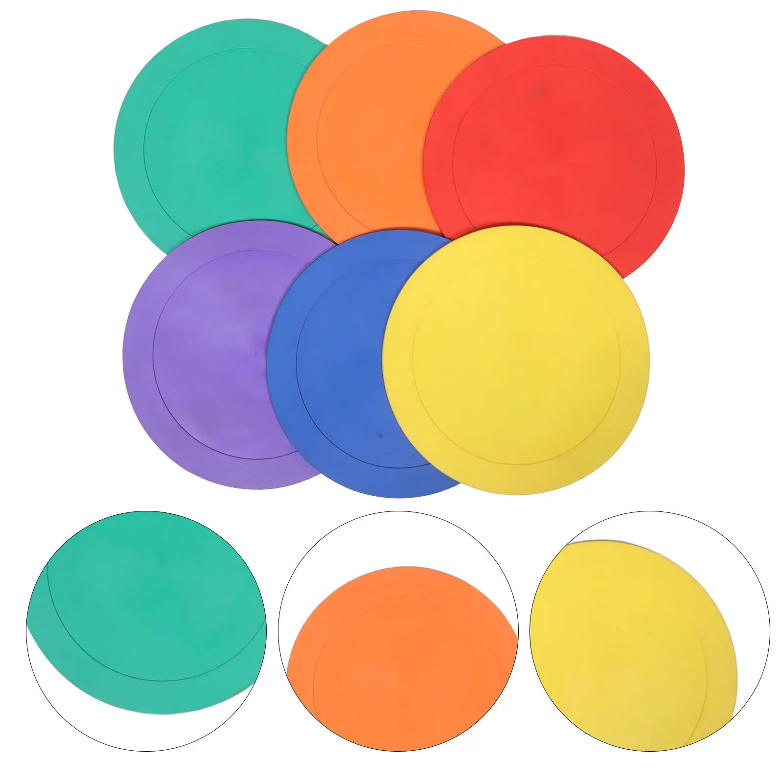 6Pcs 9 Inch Poly Vinyl Spot Markers for Soccer Basketball Tennis Agility Training - Non Slip Flat Discs Colorful Sports Field
6Pcs 9 Inch Poly Vinyl Spot Markers for Soccer Basketball Tennis Agility Training - Non Slip Flat Discs Colorful Sports Field