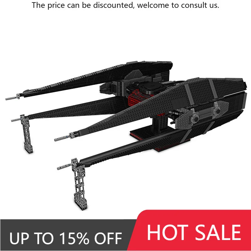 Mould King MOC 21025 Kylo Ren Tie Fighter Building Model Titanium Fighter Moc Plastic Star Plane Spaceship Model Kits Gift
Mould King MOC 21025 Kylo Ren Tie Fighter Building Model Titanium Fighter Moc Plastic Star Plane Spaceship Model Kits Gift