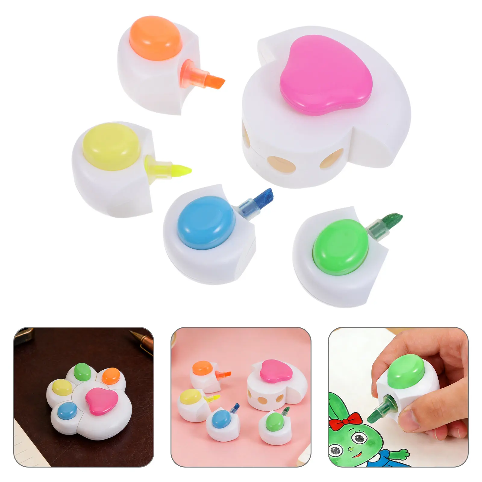 5Pcs Cat Paw Highlighters Multicolor Mini Marker Pens Cute Kawaii Neon Pastel Colors Smooth Writing School Office Supplies Note
5Pcs Cat Paw Highlighters Multicolor Mini Marker Pens Cute Kawaii Neon Pastel Colors Smooth Writing School Office Supplies Note
