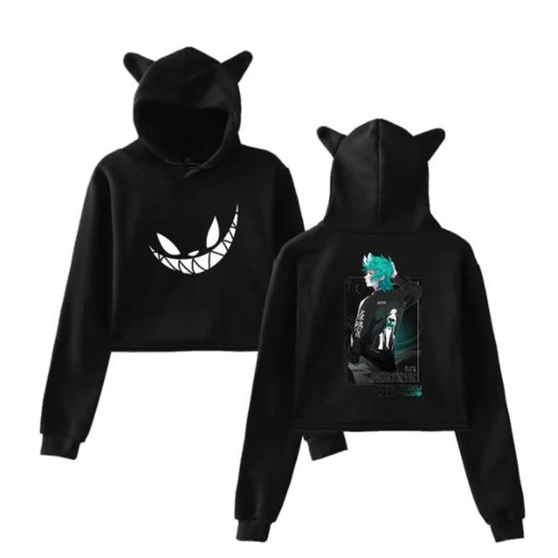 Rubius Merch Crop Top Hoodie Long Sleeve Harajuku Cropped Sweatshirt Kawaii Cat Ear Pullover Women Tops Streetwear
Rubius Merch Crop Top Hoodie Long Sleeve Harajuku Cropped Sweatshirt Kawaii Cat Ear Pullover Women Tops Streetwear