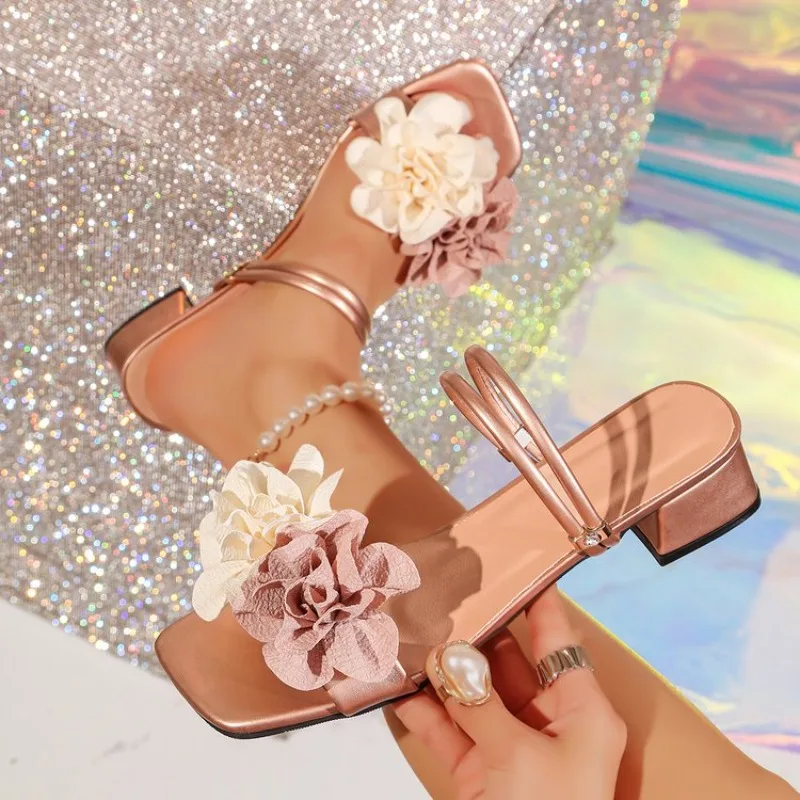 Women Sandals Flower High Heel Slippers Casual Walking Shoes Female Summer Fashion Dress Sandals Outdoor Shallow Shoes
Women Sandals Flower High Heel Slippers Casual Walking Shoes Female Summer Fashion Dress Sandals Outdoor Shallow Shoes