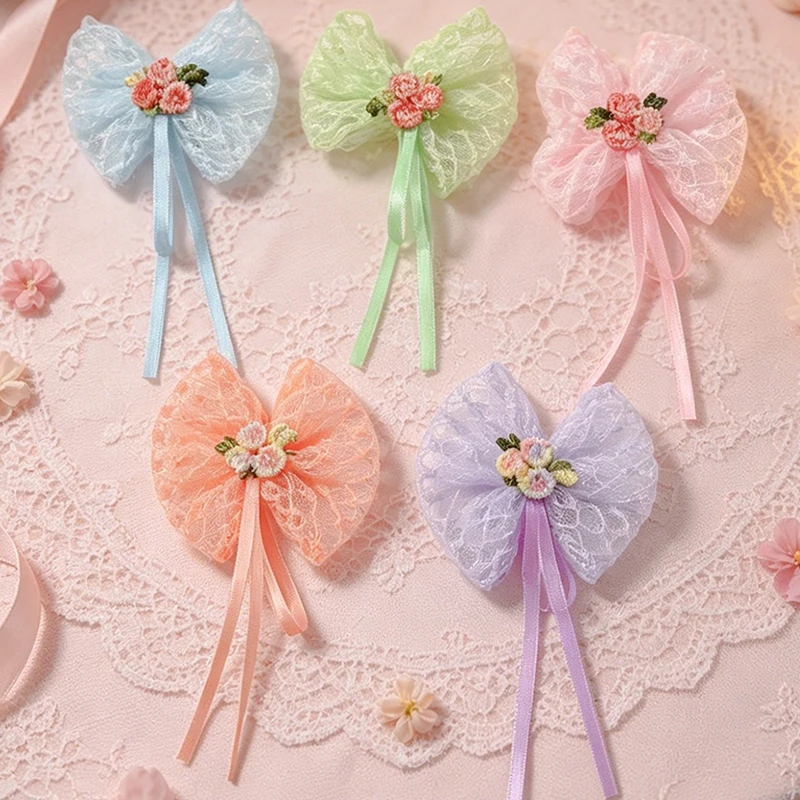 5Pcs 13CM Large Lace Bow Ribbon Women Girls Ribbon Tassel Bow Wedding Bride Hair Accessories DIY Handmade Dress Decoration
5Pcs 13CM Large Lace Bow Ribbon Women Girls Ribbon Tassel Bow Wedding Bride Hair Accessories DIY Handmade Dress Decoration