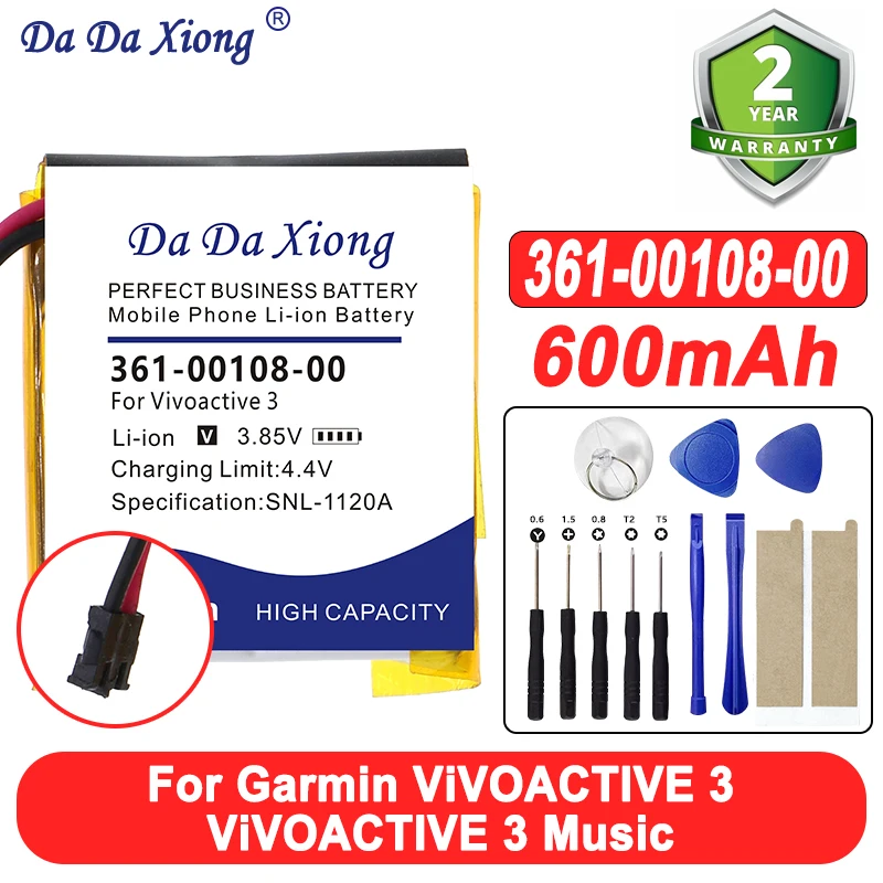 600mAh 361-00108-00 NL28LL31B03OC Battery For Garmin ViVOACTIVE 3 361-00108-00 NL28LL31B03OC Music Watch
600mAh 361-00108-00 NL28LL31B03OC Battery For Garmin ViVOACTIVE 3 361-00108-00 NL28LL31B03OC Music Watch