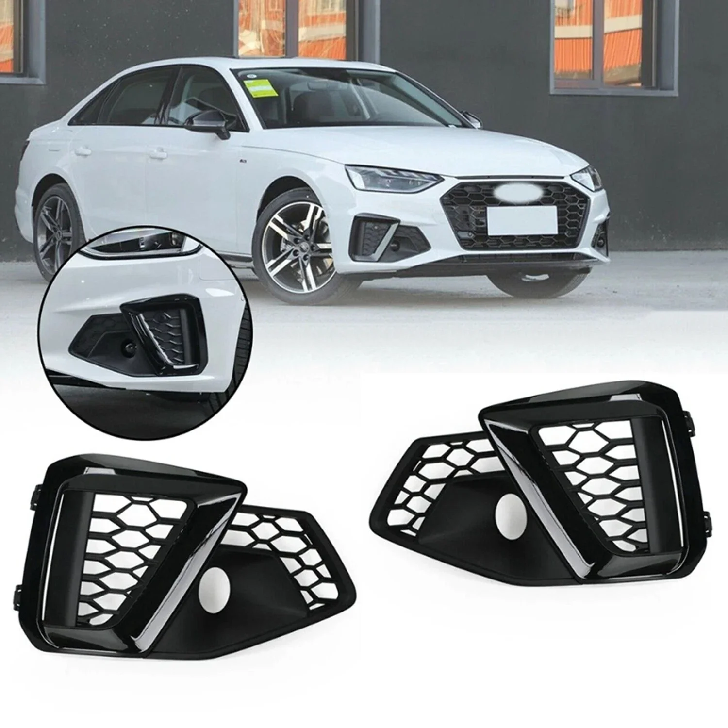 8WD807681M 8WD807682M 8WD807681AM Pair Glossy Black Front Bumper Air Guide Grille Cover For Audi A4 / S4 B9 Facelift 2020-2024
8WD807681M 8WD807682M 8WD807681AM Pair Glossy Black Front Bumper Air Guide Grille Cover For Audi A4 / S4 B9 Facelift 2020-2024