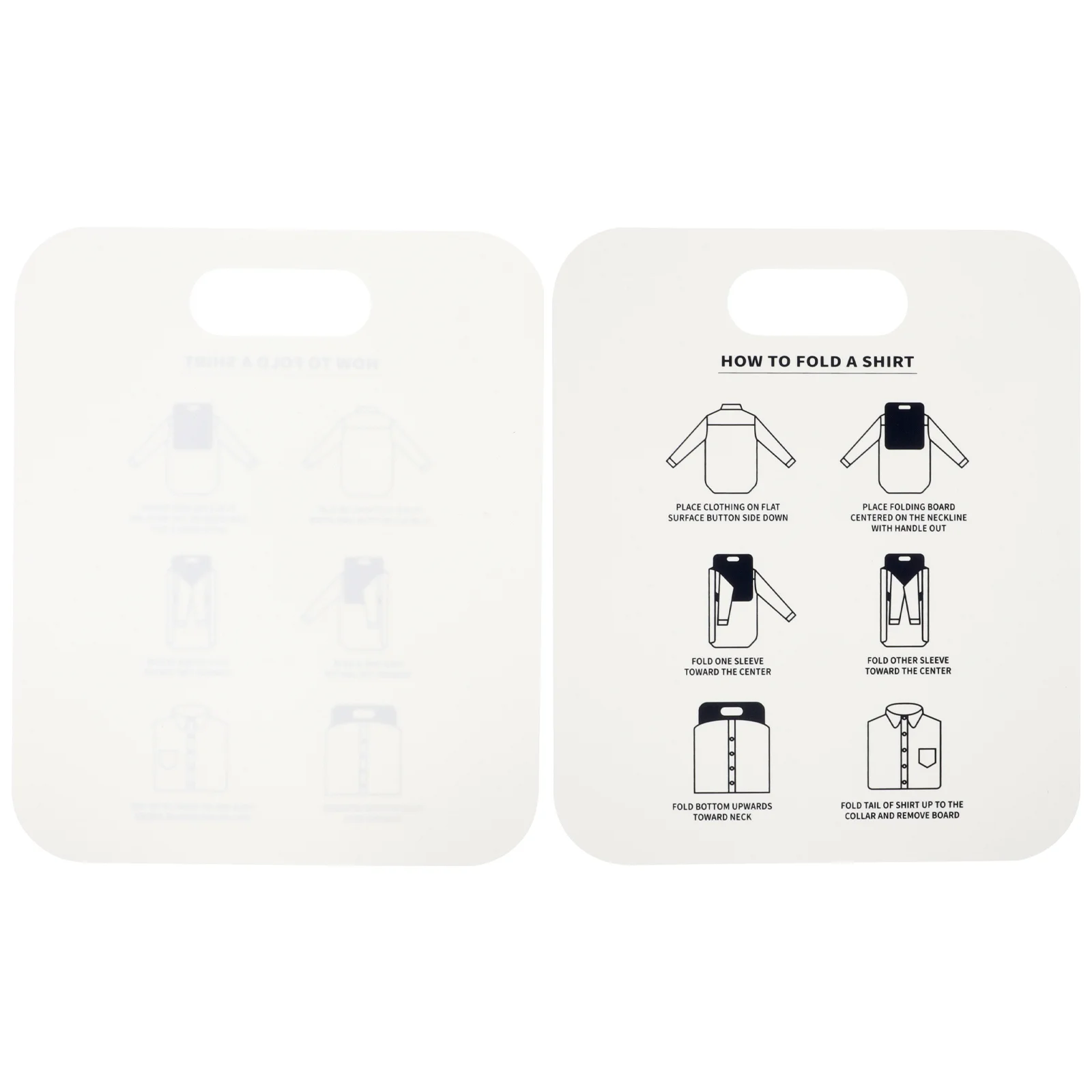 2 Pcs Shirt Folding Board Tool PP Garment Folder Tray Wrapping Cardboard Form Liner
2 Pcs Shirt Folding Board Tool PP Garment Folder Tray Wrapping Cardboard Form Liner