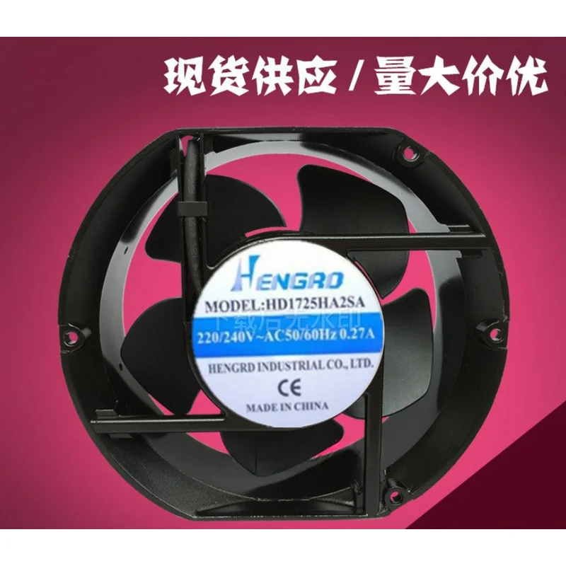 HTS...1 piece HENGRD HD1725HA2SA AC220-240V 0.27A cooling fan 172mm*150mm*50mm
HTS...1 piece HENGRD HD1725HA2SA AC220-240V 0.27A cooling fan 172mm*150mm*50mm