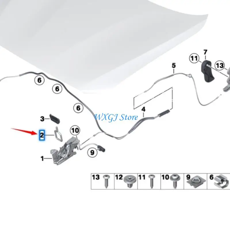37JE 1/2Pcs Hood Catch Bracket Replacements for F20 F22 F23 F87 F30 F31 F80 F36 & MIni F54 F55 F56 F57 51237247080
37JE 1/2Pcs Hood Catch Bracket Replacements for F20 F22 F23 F87 F30 F31 F80 F36 & MIni F54 F55 F56 F57 51237247080