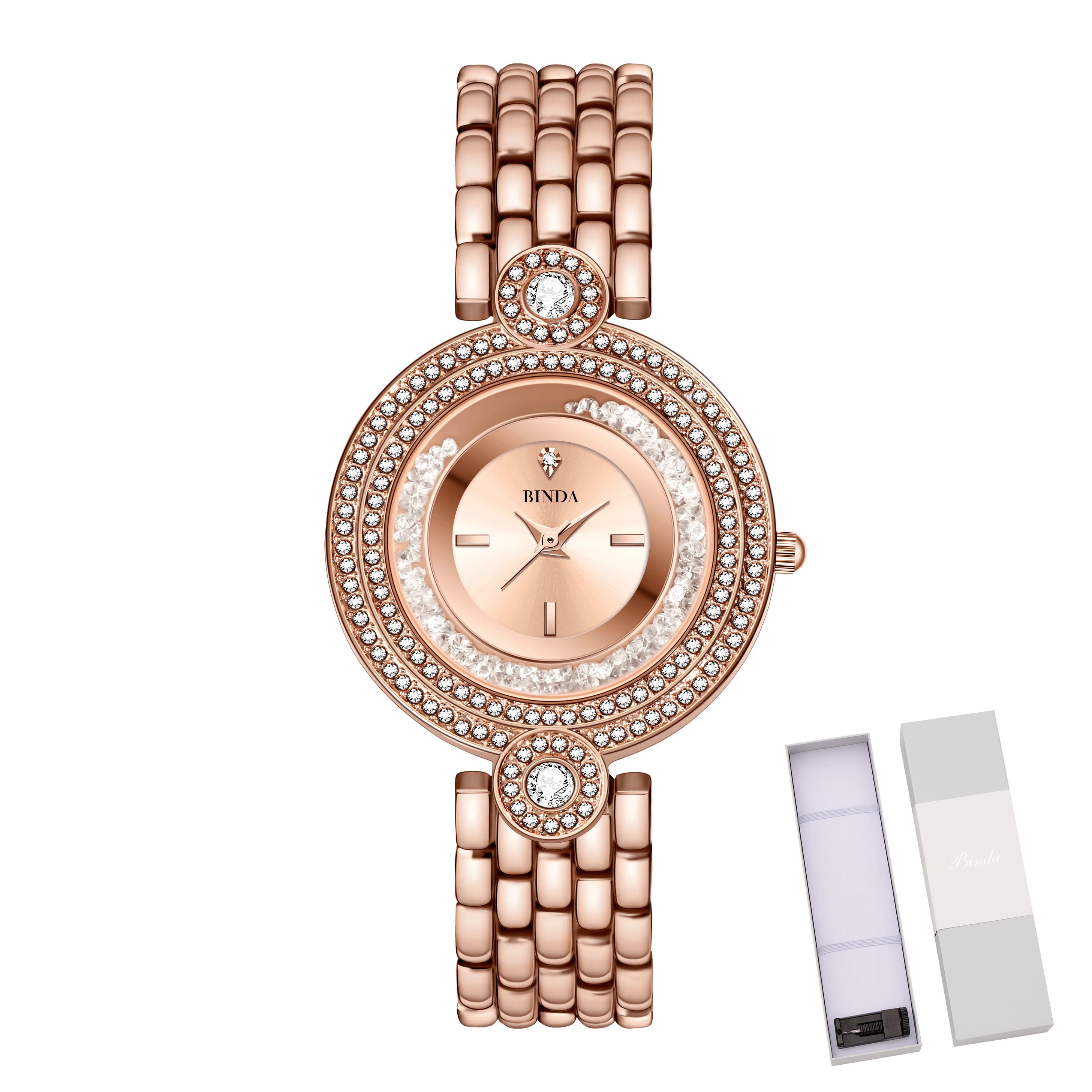 Binda Luxury Watch For Woman Waterproof High Quality Ladies Watch Gift Box + Strap Adjustment Tool Fashion Casual Reloj Mujer
Binda Luxury Watch For Woman Waterproof High Quality Ladies Watch Gift Box + Strap Adjustment Tool Fashion Casual Reloj Mujer