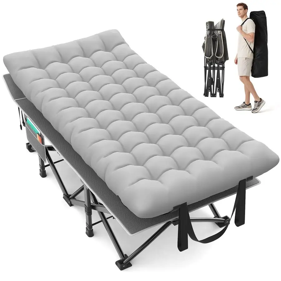 32In XXL Folding Camping Cot, 900LBS Heavy Duty Sleeping Cot with Pillow Mattress, 1200D DoubleLayer Oxford Portable Cot for Adu
32In XXL Folding Camping Cot, 900LBS Heavy Duty Sleeping Cot with Pillow Mattress, 1200D DoubleLayer Oxford Portable Cot for Adu